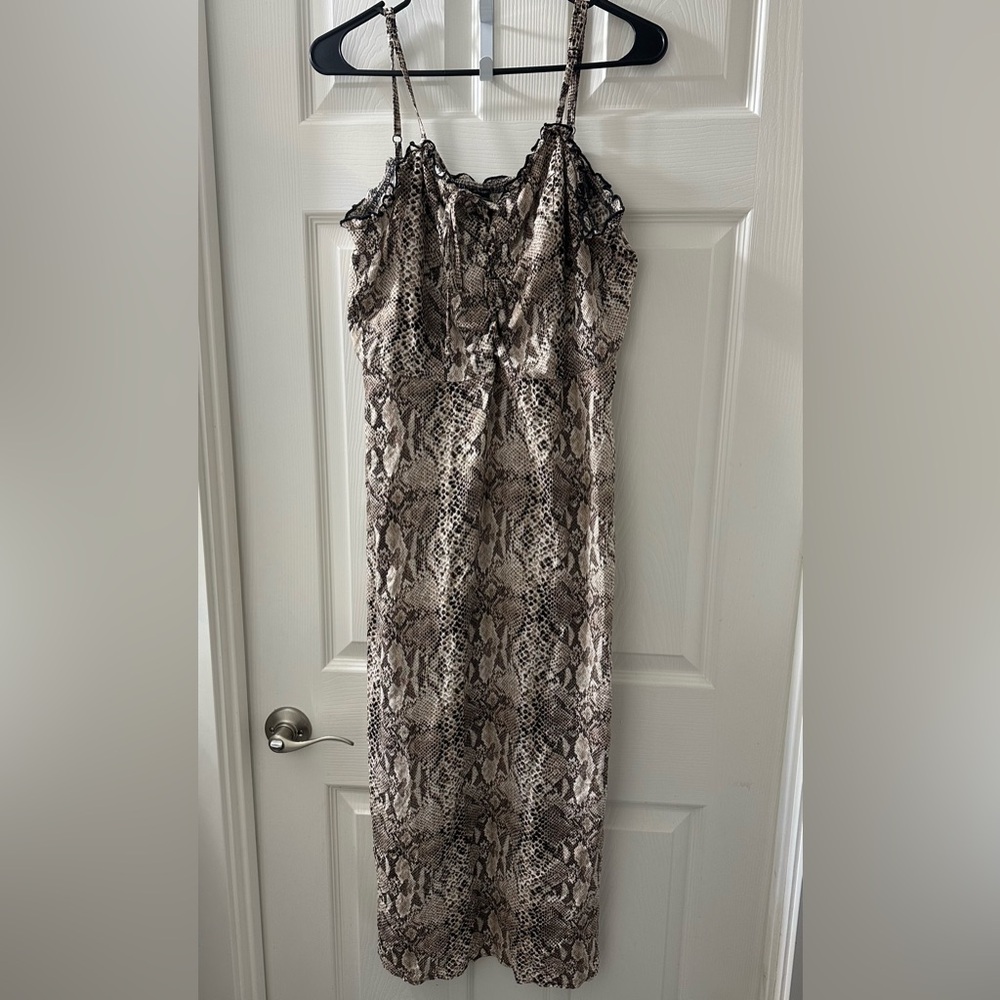 Wild Fable Women’s Snakeskin Print Midi Dress Size XL